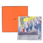 Hermes Carre 90 Danse Pacifique Silk Blue Ciel Scarf 0771 — view 2