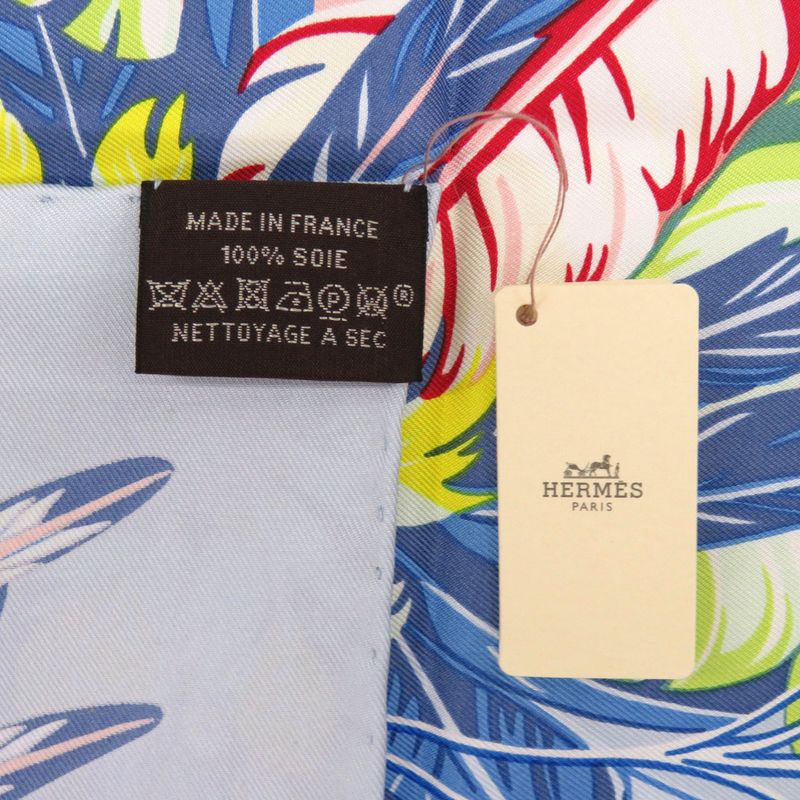 Hermes Carre 90 Danse Pacifique Silk Blue Ciel Scarf 0771 — view 5