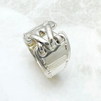 Hermes Mexican Corset Silver Ring 51 No 10 — view 3