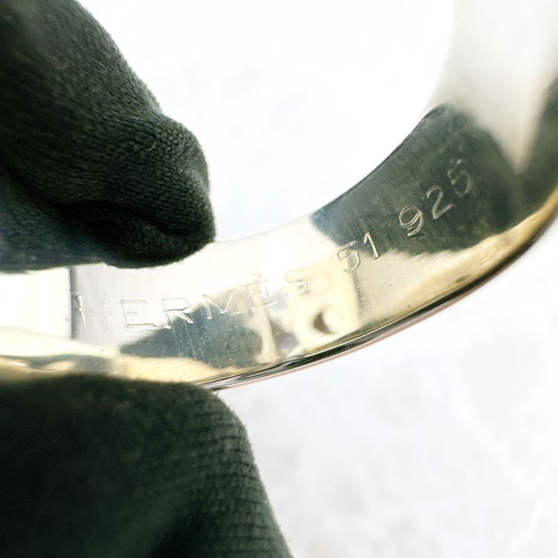 Hermes Mexican Corset Silver Ring 51 No 10 — view 8