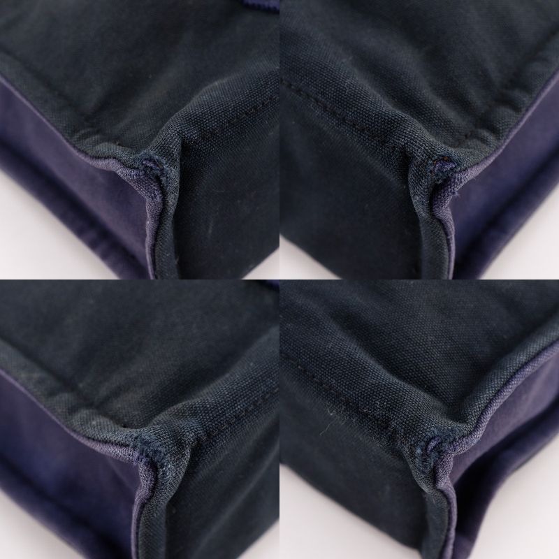 Hermes Sac Fourre Tout PM Cotton Canvas Black Navy Handbag — view 5