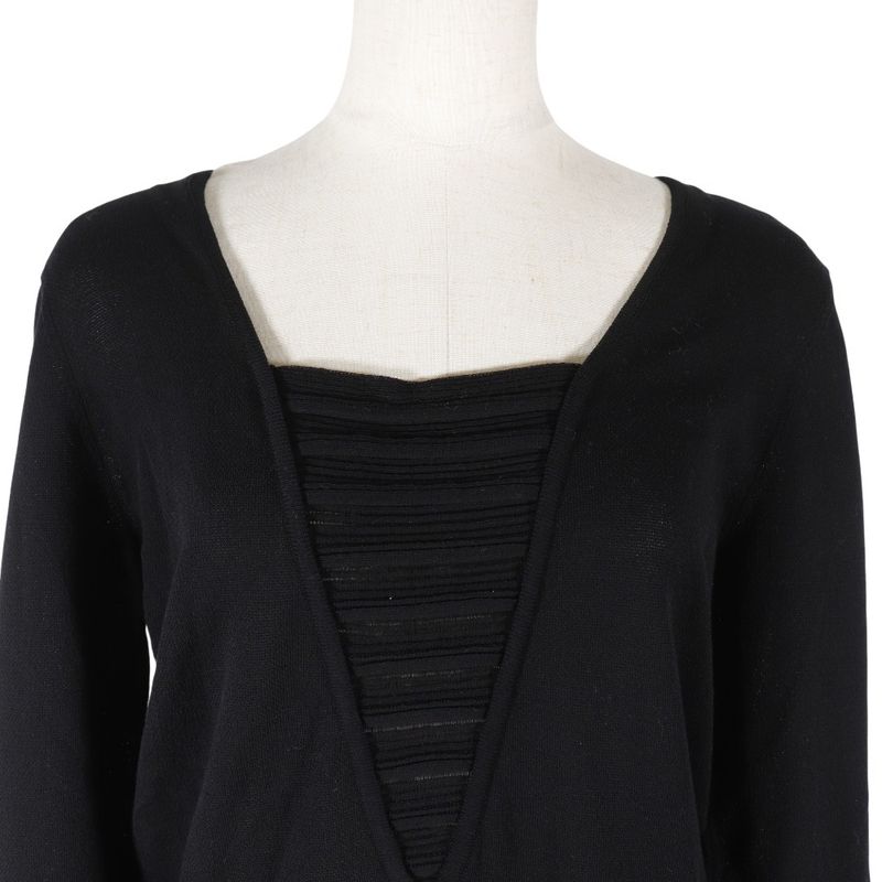 Chanel Pleated Cotton Black Cut And Sew — view 3