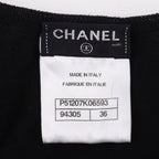 Chanel Pleated Cotton Black Cut And Sew — view 8