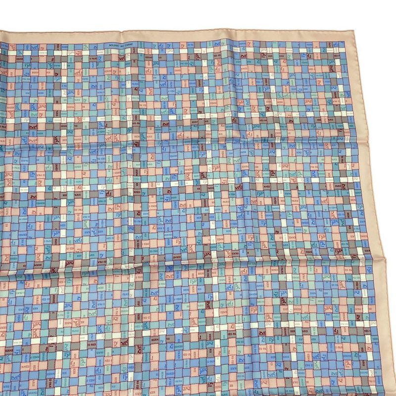 Hermes Scarf Silk Carre 90 Bolduc-check Bolduc Au Fall Winter 2019 — view 4