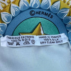 Hermes Carre 90 Chevaux de Trait Horse Silk Scarf Blue — view 8