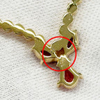 Dior Necklace Rhinestone Redstone Gold Accessories Pendant — view 9