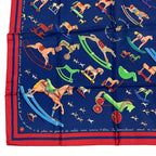 Hermes Carre 90 Scarf 100% Silk Raconte Moi Le Cheval Talking About Horses — view 5