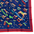 Hermes Carre 90 Scarf 100% Silk Raconte Moi Le Cheval Talking About Horses — view 6