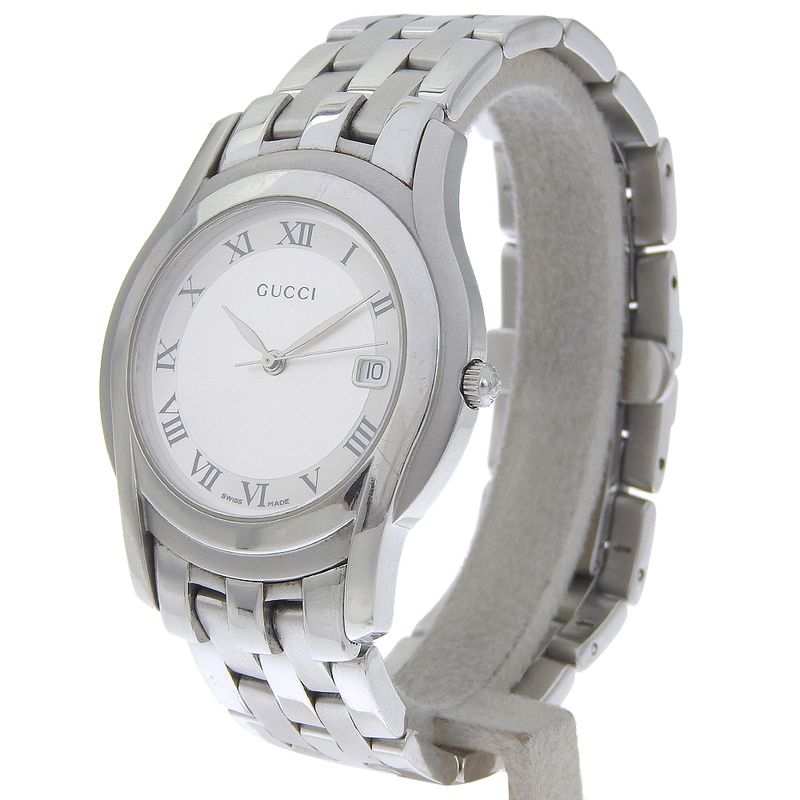 Gucci G Class 5500 M Stainless Steel Quartz Analog Display Silver Dial — view 2
