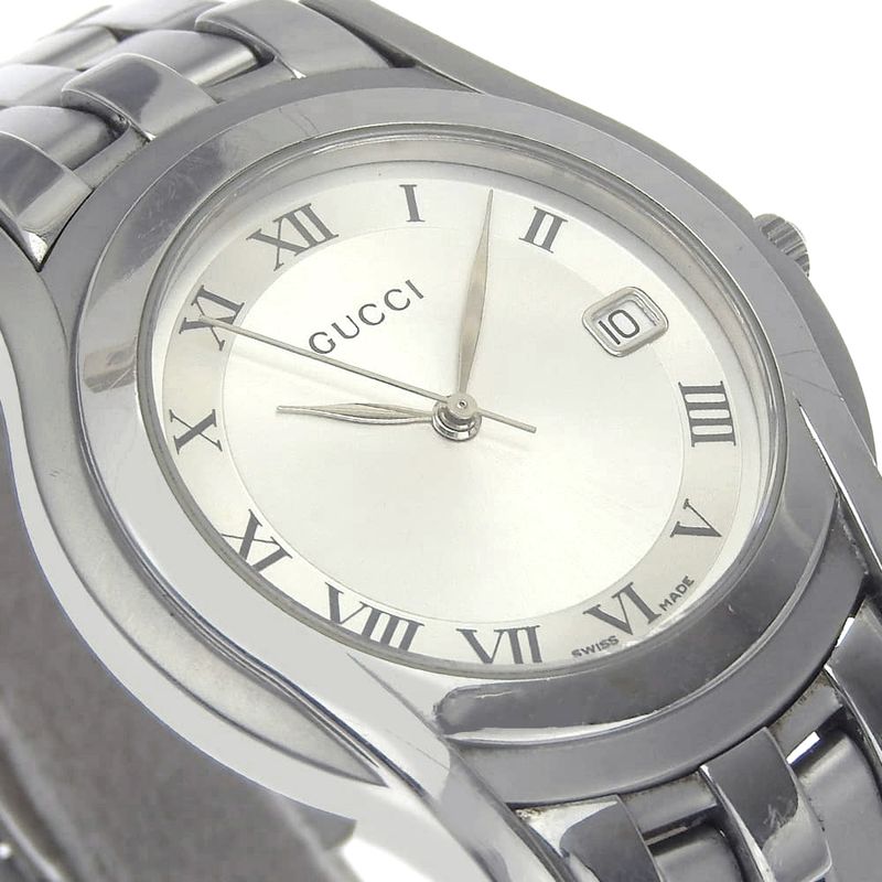 Gucci G Class 5500 M Stainless Steel Quartz Analog Display Silver Dial — view 3