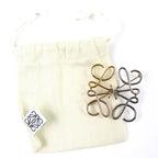 Loewe Anagram 4 Color Brooch Gold Silver Bronze Metal Storage Bag — view 3