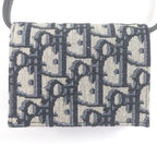 Dior Homme Canvas Leather Oblique Shoulder Strap Nano Pouch Beige Navy — view 5