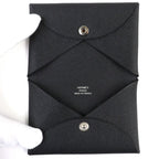 Hermes Calvi Veau Epsom Silver Hardware Business Card Holder Coin Case — view 7
