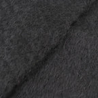 Loewe Mohair Wool Anagram Leather Patch Long Muffler With Fringe Black Scarf — view 4