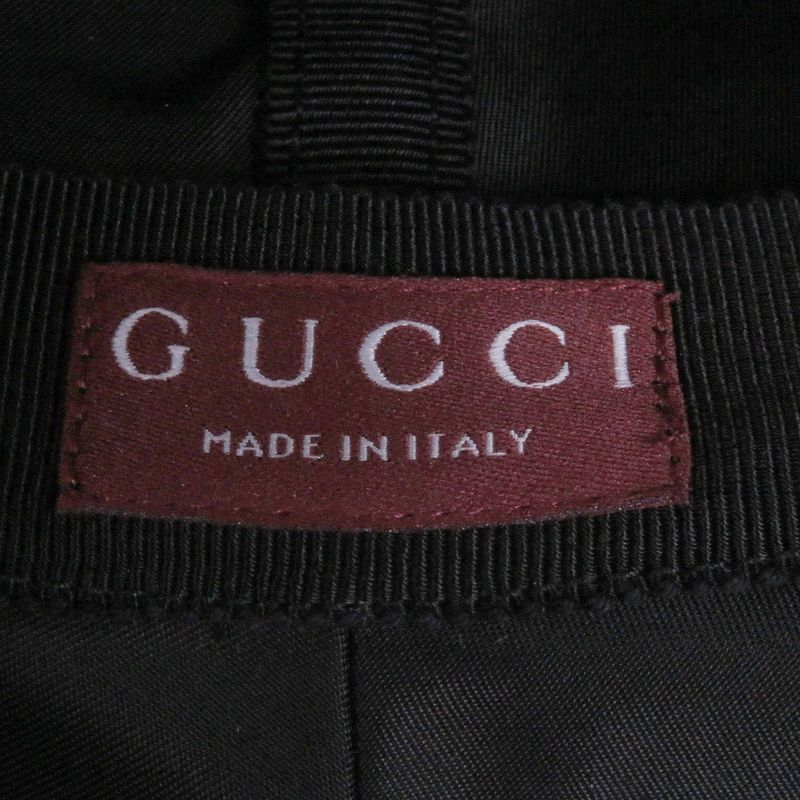 Gucci Embossed Logo Sherry Line Bucket Hat Black — view 8