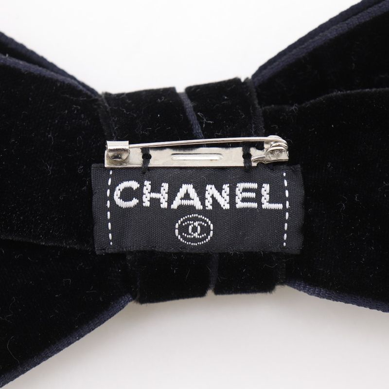 Chanel Ribbon Velor Black 17 g Brooch — view 7