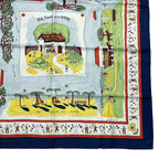 Hermes Carre 90 RE TOUR A LA Terre Return To Home Silk Scarf Navy — view 6