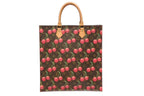 Louis Vuitton Tote Bag Takashi Murakami Sac Plat Monogram Cherry Brown