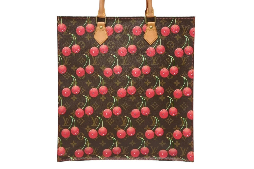 Louis Vuitton Tote Bag Takashi Murakami Sac Plat Monogram Cherry Brown — view 2