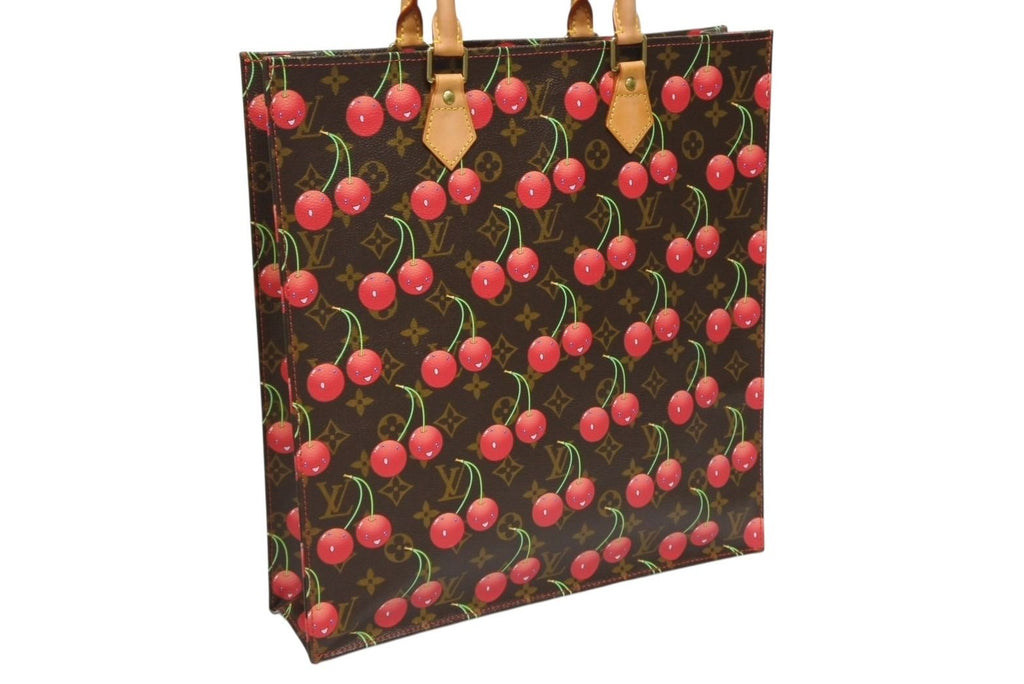 Louis Vuitton Tote Bag Takashi Murakami Sac Plat Monogram Cherry Brown — view 4