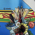 Hermes Scarf Silk Carre 90 Kachinas Ethnic Blue Box — view 7