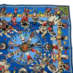Hermes Scarf Silk Carre 90 Kachinas Ethnic Blue Box — view 4