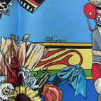 Hermes Scarf Silk Carre 90 Kachinas Ethnic Blue Box — view 9