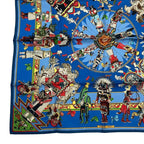 Hermes Scarf Silk Carre 90 Kachinas Ethnic Blue Box — view 5