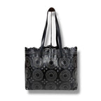 Prada Punching Leather Tote Bag With Pouch Cutwork Black — view 3