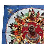 Hermes Carre 90 Silk Scarf Perles DU Kenya Pearls Of Blue Box — view 3