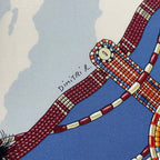 Hermes Carre 90 Silk Scarf Perles DU Kenya Pearls Of Blue Box — view 7