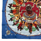 Hermes Carre 90 Silk Scarf Perles DU Kenya Pearls Of Blue Box — view 5