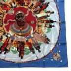 Hermes Carre 90 Silk Scarf Perles DU Kenya Pearls Of Blue Box — view 6