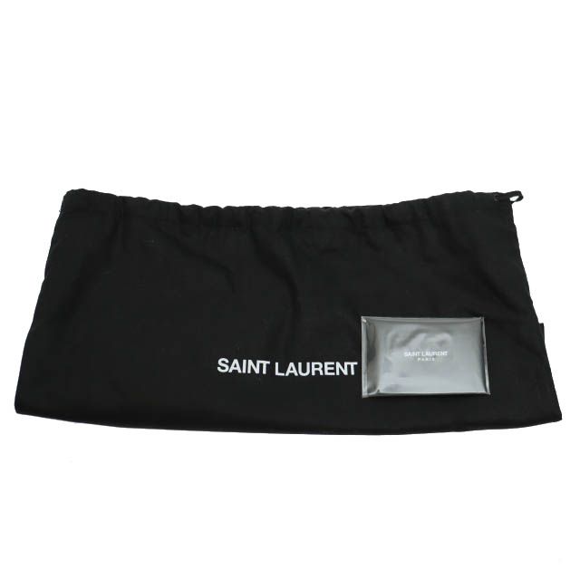 Saint Laurent Paris Logo Canvas Leather Body Waist Bag Black AA — view 9