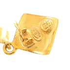Chanel Vintage Coco Mark Metal Gold Earrings 0267 — view 7