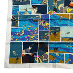 Hermes Carre 90 Scarf Silk Soie Li Love For Multicolor — view 5