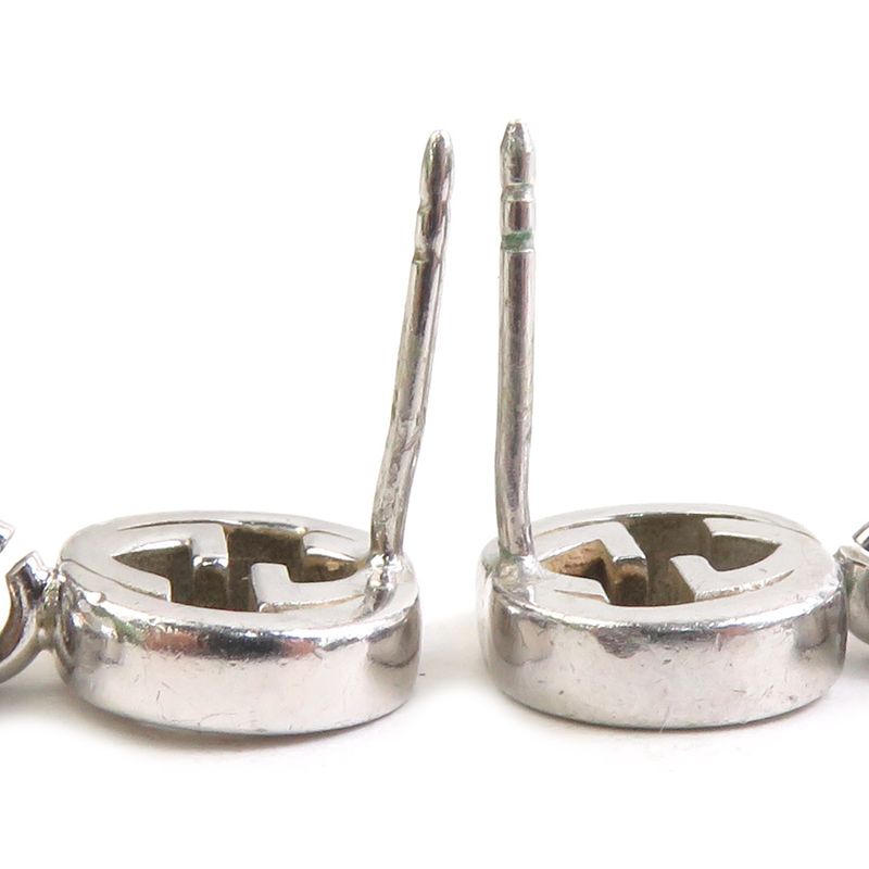Gucci Interlocking Logo Silver-Tone Heart Earrings — view 7