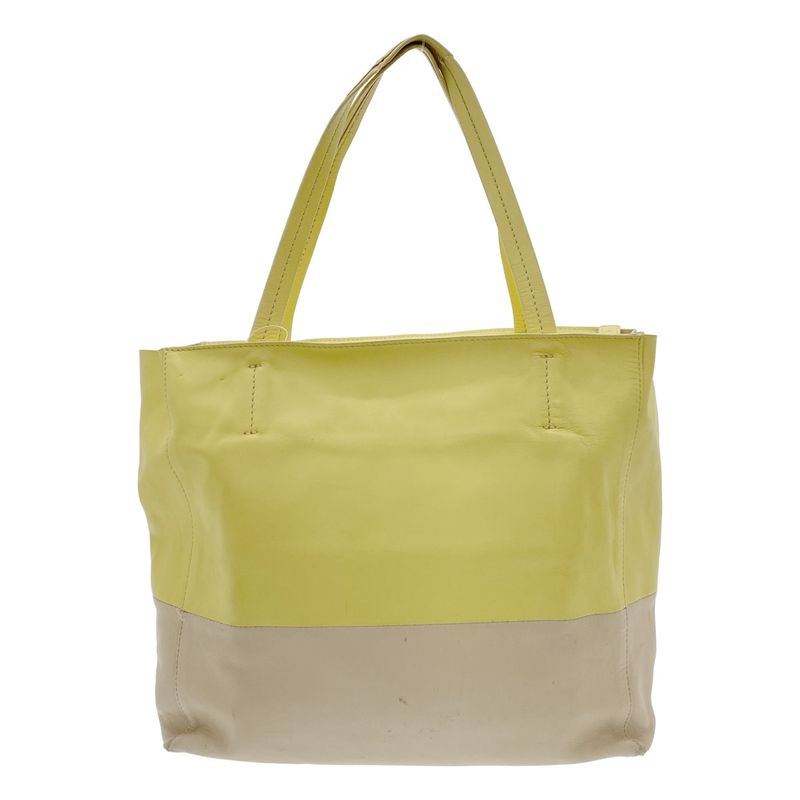 Celine Horizontal Cabas Bicolor Tote Bag Yellow Beige — view 4