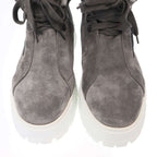 Prada Suede Shearling Mouthpiece Boots 492 8830 Gray 39 — view 7