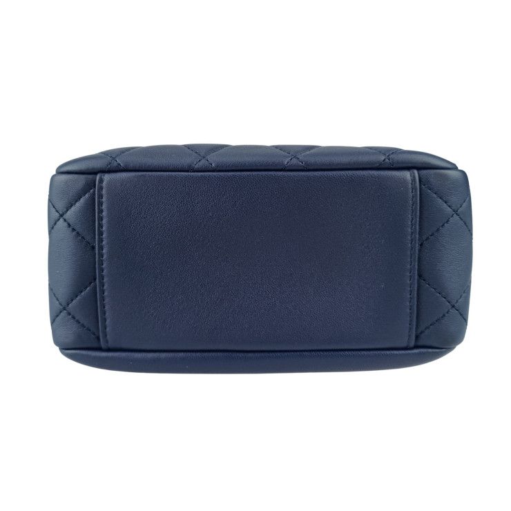 Chanel Shoulder Bag Small Vanity Case As1513 Navy Lambskin Chain — view 5
