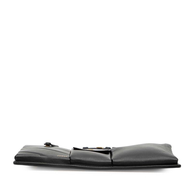 Fendi Mini Bag 3 Pocket Shoulder 8 Bs025 Black Leather — view 4