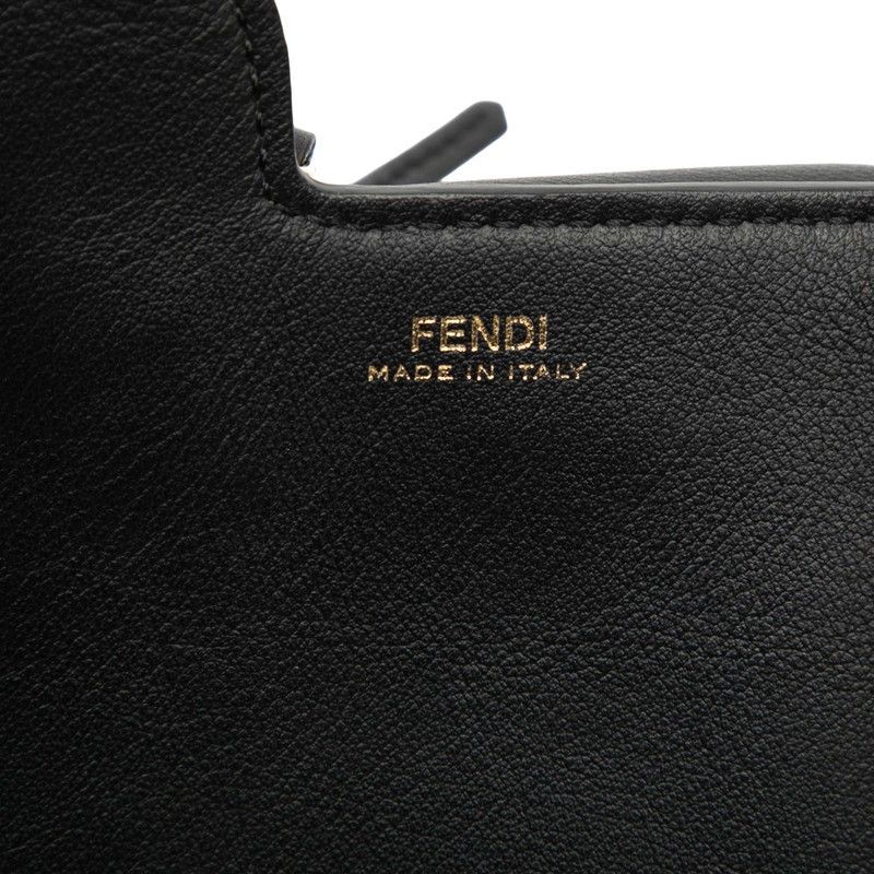 Fendi Mini Bag 3 Pocket Shoulder 8 Bs025 Black Leather — view 8