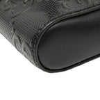 Gucci GG Embossed Waist Bag Pouch Black Leather — view 7