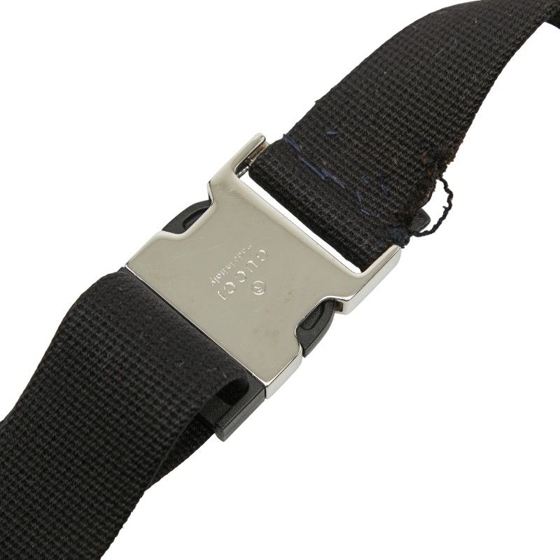 Gucci GG Embossed Waist Bag Pouch Black Leather — view 9