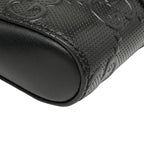 Gucci GG Embossed Waist Bag Pouch Black Leather — view 8