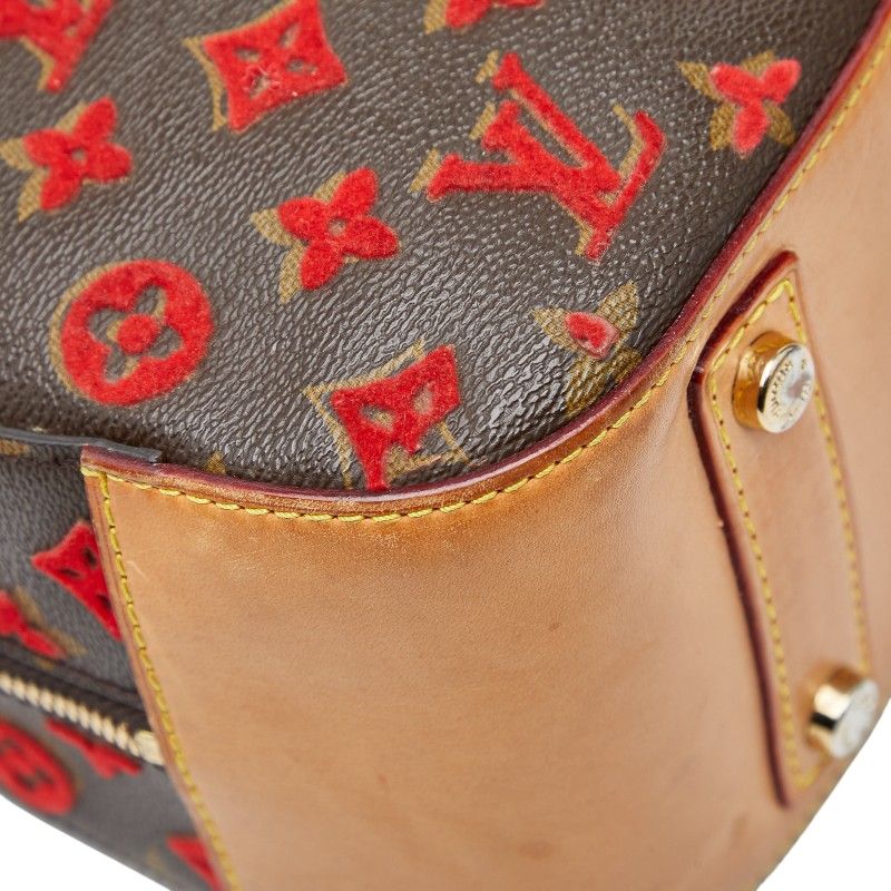 Louis Vuitton Monogram Taffetage Deville Cube Brown Leather — view 9
