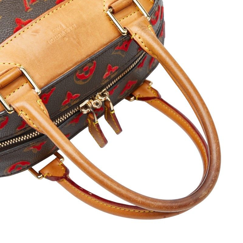 Louis Vuitton Monogram Taffetage Deville Cube Brown Leather — view 5