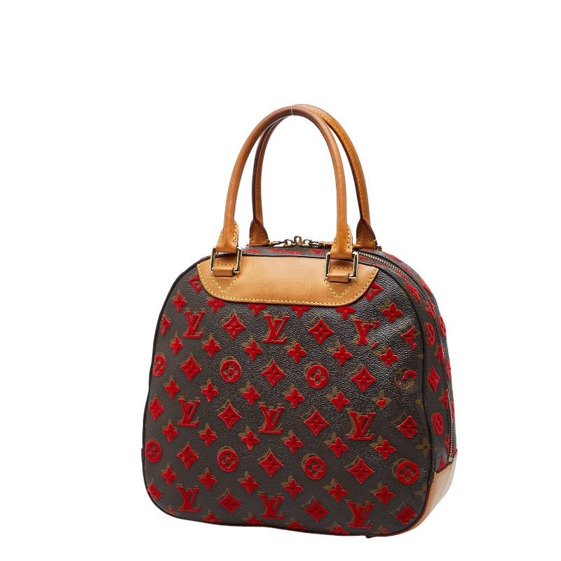 Louis Vuitton Monogram Taffetage Deville Cube Brown Leather — view 3