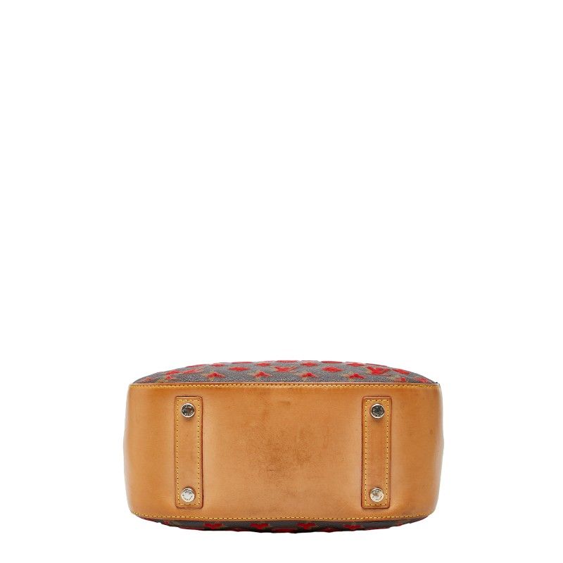 Louis Vuitton Monogram Taffetage Deville Cube Brown Leather — view 4