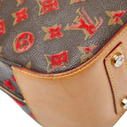 Louis Vuitton Monogram Taffetage Deville Cube Brown Leather — view 7